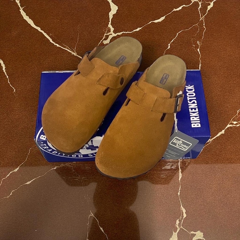Birkenstock Boston Narrow Mink Mules Comfortable Clogs